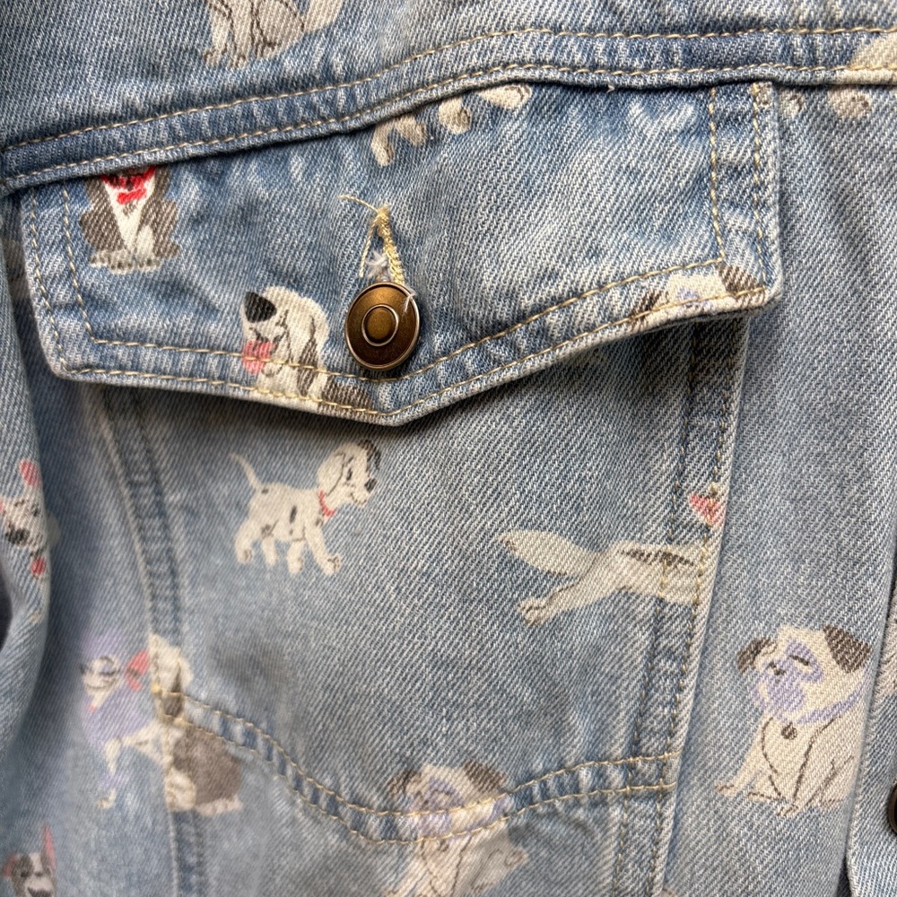 Disney Light Blue Jean Jacket with Dog Characters - Picture 4 of 8